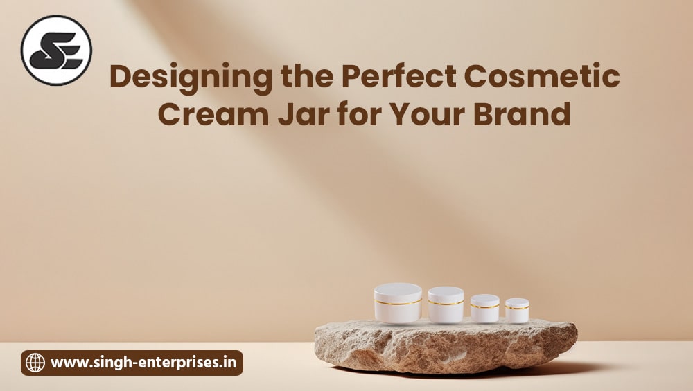 Cosmetic cream jar for your branf